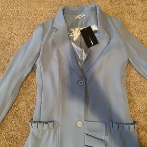 Sky Blue Women's Blazer Dress